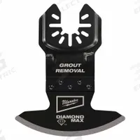 MILWAUKEE Oscillating Scraper Blade: Grout Removal, 3 7/8 in Blade Wd, 3 in Blade Lg, 5 Pieces, 5 PK (MPN 49-25-2275). Key specifications — attr1097510: Grout Removal; attr1097500: Curved; attr1097522: MILWAUKEE.