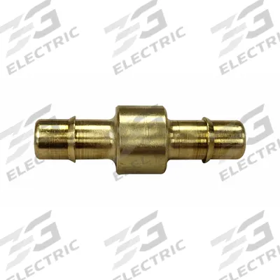 MEM-CO Barbed Fitting Coupling: 3/8 in ID x 3/8 in ID Size, Barbed x Barbed, Brass - Standard Brass Barbed Tube Fittings
