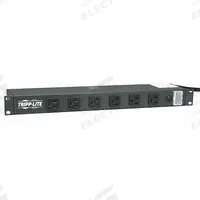 TRIPP LITE Power Distribution Unit: 120V AC, 12 Outlets, NEMA 5-20R, Non-Metered, 1 RU, Front Facing (MPN RS1215-20). Key specifications — Plug Type: NEMA 5-20P; Brand: TRIPP LITE; Maximum Input Voltage: 120V AC; Receptacle Type: NEMA 5-20R; Mounting Location: Horizontal Rack; Facing: Front.