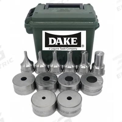 DAKE Punch and Die Kit: DIW-25 Ironworker, 25 ton Compatible Ironworker Size - Punching Dies