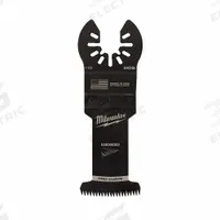 MILWAUKEE Oscillating Tool Blade: 1 3/8 in Blade Wd, 4 1/16 in Overall Lg, Fast Cutting, Steel, 3 PK (MPN 49-25-1133). Key specifications — attr1097473: Wood; attr1097476: MILWAUKEE; attr1097456: Fast Cutting.