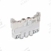 AVENTICS Directional Control Valve: Four-Way / Two-Position, Female 6 mm, Female, Double Solenoid (MPN R422103580). Key specifications — attr1078830: Thermoplastic; attr1078874: Spring Return; attr1078854: Normally Closed.
