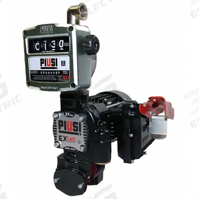 PIUSI Electric Drum Pump: 12 V DC, 13 gpm Max. Flow Rate, Bung, Manual - Metered Bung-Mount DC-Powered Fuel Transfer Pumps