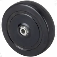 APPROVED VENDOR Caster Wheel: 5 in Wheel Dia., 1 1/4 in Wheel Wd, Rubber, 240 lb Load Rating, Rubber (MPN 26Y411). Key specifications — Wheel Core Material: Rubber; Wheel/Tread Color: Black; Brand: APPROVED VENDOR.