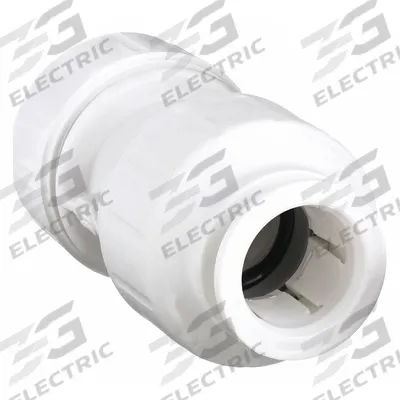 JOHN GUEST Push-Fit Coupling Fitting: 1 in OD x 1 in OD Size - Polysulfone Push-to-Connect Tube Fittings