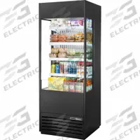 TRUE REFRIGERATION Refrigerated Merchandiser: 78 1/2 in x 30 in x 29 1/8 in, Black, 4 Shelves (MPN TOAM-30GS-HC~NSL01). Key specifications — attr1277723: TRUE REFRIGERATION; attr1277683: R-290; attr1277691: No; attr1277694: Black; attr1280716: Partial Glass Panel with Glass Sides; attr1280729: TOAM.