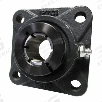 IPTCI BEARINGS Flange Mount Bearings: Radial Ball, 25 mm Bore, Cast Iron - General Purpose Flange-Mount Ball Bearings
