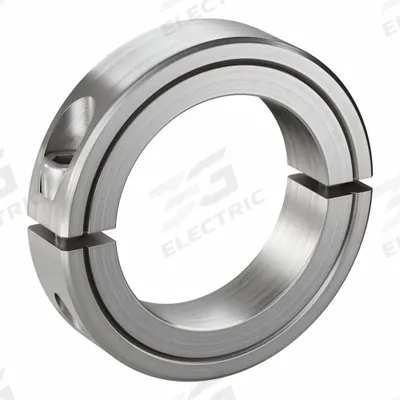RULAND MANUFACTURING Shaft Collar: 2-Piece, Inch, Round, Clamp-On, 2 3/16 in Bore Dia - Stainless Steel Shaft Collars