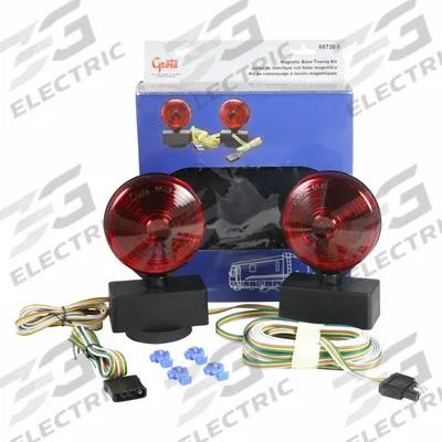GROTE Trailer Lighting Kit: LED, Trailer Light, Red, Square, 6 1/2 in Overall Ht - Trailer Light Kits