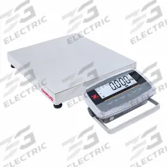 OHAUS Industrial Bench Scale: 18 in x 18 in, IP68/IP69K, Front-Mounted, 50 lb Wt Capacity - Imperial (MPN D61PW25WQL5). Key specifications — attr1341383: Infrared Communication Kit; attr1341384: 0.002 lb/1 g; attr1341400: OHAUS; attr1383935: Stainless Steel.