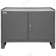 DURHAM MFG Cabinet Workbench: Steel, 48 in x 24 in, 2,000 lb Overall Load Capacity, Gray (MPN 3403NVSLF-95). Key specifications — Assembly: Fully Assembled; Brand: DURHAM MFG.