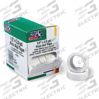 FIRST AID ONLY First Aid Tape: White, 2 1/2 yd Roll Lg, 1/2 in Tape Wd, Standalone, 20 PK (MPN 40JH09). Key specifications — Unitized: Bulk; Brand: FIRST AID ONLY; Manufacturer Part Number: 40JH09; Elasticity: Non-Elastic; Sterility: Non-Sterile; Adhesiveness: Adhesive; Latex Content: Latex Free; Standards: ANSI Z308.1-2015.