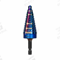 SPYDER Step Drill Bit: 1/4" to 1", Black Oxide HSS, Impact Rated, Quick-Change Hex Shank (MPN 19071). Key specifications — attr1234936: Impact Rated; attr1234951: 1/4 in to 1 in.