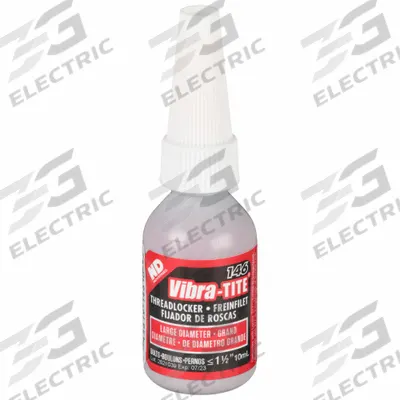 VIBRA-TITE High-Strength Threadlocker: 146, Red, 0.34 fl oz, Bottle, 1 EA - High-Strength Threadlockers (Red)