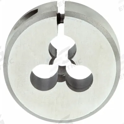 CLE-LINE Round Threading Die: 1/4"-20 UNC, 1 1/2 in OD, Adj, High Speed Steel (MPN C65839) - Adjustable Round Threading Dies