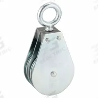 APPROVED VENDOR Pulley Block: Swivel, Upright Mount, Pulling, 1,550 lb Working Load Limit, Wire Rope (MPN 03548-2-C). Key specifications — Product Type: Pulley Block; Brand: APPROVED VENDOR; Compatible Rope Type: Wire Rope; Pulley Type: Swivel; Attachment Type: Swivel Eye; Operation: Pulling; Bearing Type: Sleeve; Finish: Zinc.
