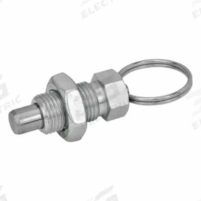 JW WINCO Indexing Plungers with Pull Ring: Steel Body w/ SS Plunger - Nonlocking Pull-Ring Retractable Spring Plungers with Jam Nut