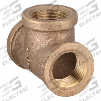 APPROVED VENDOR Metal Pipe Tee: Tee, 1/2 in x 1/2 in x 1/2 in, Class 125, C89833 Brass - Threaded Low-Pressure Pipe Fittings for Potable Water