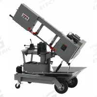 JET Band Saw: Combo Horizontal/Vertical, 115V AC, 8 in x 5 1/2 in, 64 to 247 SFPM, 14.0/7.0 A (MPN HVBS-10-DMWC). Key specifications — attr312986: 64 to 247 SFPM; attr312987: 45° Left to 45° Right; attr312985: 8 in x 5-1/2 in; attr312990: Combination Horizontal/Vertical; attr312988: 14.0/7.0 A; attr312989: 1; attr325083: JET.