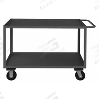 APPROVED VENDOR Utility Cart: 2,400 lb, 48 in L x 24 in W Shelf, 2 Shelves, Gray, Flat (MPN RSC-244836-2-6PU-95). Key specifications — Caster/Wheel Configuration: (2) Swivel; Brand: APPROVED VENDOR; Caster Wheel/Tread Material: Polyurethane.