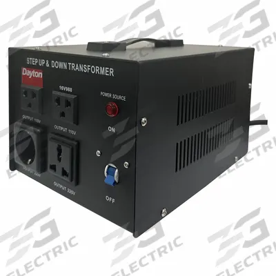 Dayton Step Up/Step Down Voltage Converter: 3 kVA Power Rating, Single Phase, 50/60 Hz - International Voltage Converters