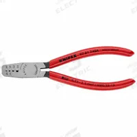 KNIPEX Crimper: Insulated Single Ferrules/Non-Insulated Single Ferrules, Trapezoid Crimp, 24 AWG (MPN 97 61 145 A). Key specifications — attr513948: Trapezoid Crimp; attr513949: Non-Insulated Single Ferrules; attr510596: KNIPEX.
