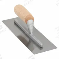 WESTWARD Square-End Finishing Trowel: Blade Material Carbon Steel, Blade Shape Square, 4 in Blade Wd (MPN 13A735). Key specifications — attr1008665: Ergonomic; attr1005004: WESTWARD; attr1008664: Wood.