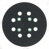 MILWAUKEE Disc Backup Pad: 5 in Wd, Round, Hook and Loop, For 6034-21, 8 Vacuum Holes (MPN 51-36-7100). Key specifications — attr667743: Disc Backup Pad; attr667724: Round; attr667738: 8; attr667733: Rubber; Composite; attr667729: 6034-21; attr667721: 51-36-7100; attr667725: MILWAUKEE.