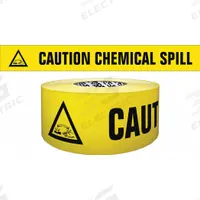 APPROVED VENDOR Barricade Tape: 500 ft Lg, 3 in Wd, Caution Chemical Spill Legend, Polypropylene (MPN B354Y340-200). Key specifications — Tape Message: Caution Chemical Spill; Message Color: Black; Brand: APPROVED VENDOR.