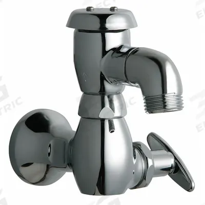 CHICAGO FAUCETS Low Arc Sill Faucet: Cast Brass, Polished Chrome, Cast Brass - Inside Sillcocks