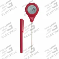 TAYLOR PRECISION PRODUCTS Thermometer: Digital, 7 1/16 in Overall Lg, Metal Detectable (MPN 5302142RD10). Key specifications — Accuracy: ±2 °F; Brand: TAYLOR PRECISION PRODUCTS; Case Material: Antimicrobial ABS; Display Type: Digital; Features: Rotating Display; Lens Material: Polycarbonate; NSF Certified: Yes; Thermometer Type: Thermometer.