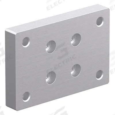 80/20 Base Plate: 10 Series, Aluminum, 2 1/2 in x 1/2 in x 3 3/4 in, Drop-In - Base Plates for Plate Casters