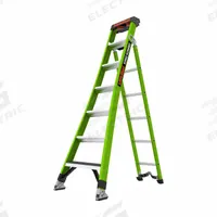 LITTLE GIANT Combination Ladder: 3 Configurations, Fiberglass, 375 lb Load Capacity, 30 lb Wt (MPN 13907-074). Key specifications — Brand: LITTLE GIANT; Included Features: Ground Cue.