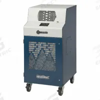 KWIKOOL Portable Air Conditioner: 450 sq ft – 550 sq ft, 13,800 BtuH, 115V AC, Cooling Only (MPN KWIB1411-2). Key specifications — Compatible Location: Indoor; Voltage: 115V AC; Includes Air Filter: Air Filter Included; Brand: KWIKOOL.