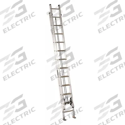 LOUISVILLE LADDER Extension Ladder: 24 ft Ladder Size, Aluminum, 300 lb Load Capacity - Lightweight Aluminum Extension Ladders