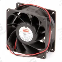 DAYTON Axial Fan: 74 cfm Airflow @ 0.000 in SP, 3 1/8 in Ht, 1 1/2 in Dp, Lead Wires, IP20, 24V DC (MPN 2RTH6). Key specifications — Blade Material: Polybutylene; Housing Material: Polybutylene Terephthalate; Brand: DAYTON.