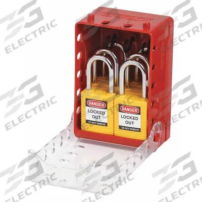 BRADY Padlock Station: 7 Components Included, Gen, Padlock Station, Keyed Different Padlocks - General Lockout Stations