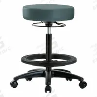 Stool: Vinyl, Ht Range 24 1/2 in to 34 1/2 in, 17 in Seat Wd, 17 in Seat Dp, 0 Glides, 5 Casters (MPN BR-VHBSO-RG-BF-RC-8546). Key specifications — Brand: APPROVED VENDOR; Foot Support: Yes; Base Material: Fiberglass; ESD-Safe: Not ESD Safe; Number of Casters: 5.