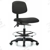 Cleanroom Chair: Vinyl, Armless, Ht Range 22 in to 29 in, 18 1/2 in Seat Wd, 17 in Seat Dp, Black (MPN GRVMBCH-RG-CF-RC-8540). Key specifications — Foot Support: Yes; Back Tilt Backward: 12°; Base Material: Nylon; Brand: APPROVED VENDOR; Product Type: Cleanroom Chair; ESD-Safe: Not ESD Safe; Seat Tilt Forward: 8°.