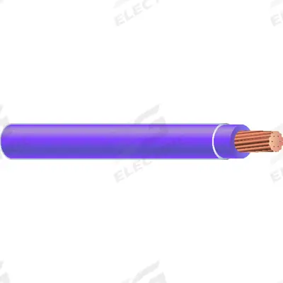 SOUTHWIRE Wire: Copper, 18 AWG, 1 Conductors, Stranded, Purple, 500 ft Lg - Copper TFN/TFFN Building Wires