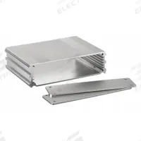 BOX ENCLOSURES Enclosure: Silver, Aluminum, 2 in x 6 in x 6 in, NEMA 4 (MPN B4-160SI). Key specifications — Color: Silver; Includes: (2) End Panels; NEMA Enclosure Rating: 4; Brand: BOX ENCLOSURES.
