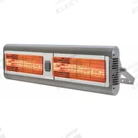 SOLAIRA Electric Infrared Heater: 2250W/3000W Watt Output, 208/240V AC, 1 Phase, Hardwired, Aluminum (MPN SALPHA2-30240L1G). Key specifications — Wattage Output: 2250W/3000W; Voltage: 208/240V AC; Brand: SOLAIRA; Electrical Connection: Hardwired; Element Type: Quartz Lamp; Housing Color: Silver; Housing Material: Aluminum; Overall Dimensions - L x W x D: 31 in x 10 in x 6 in.