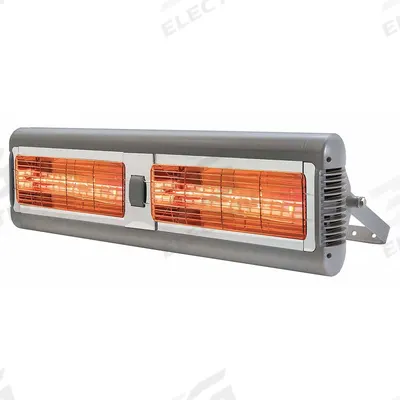 SOLAIRA Electric Infrared Heater: 2250W/3000W Watt Output, 208/240V AC, 1 Phase - Indoor/Outdoor Suspended Infrared Radiant Electric Wall Heaters