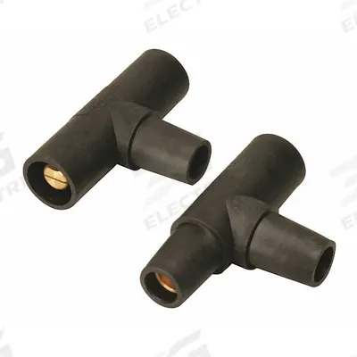 LEGRAND Paralleling Tee: Male-Male-Female, Black, 600V AC, 400 A - Parallel Tees
