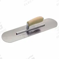 KRAFT TOOL Pool Trowel: Blade Material Carbon Steel, Blade Shape Round, 3 in Blade Wd (MPN CF435). Key specifications — attr1008665: Camel Back; attr1005004: KRAFT TOOL; attr1008664: Wood.