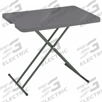 ICEBERG Folding Table: Rectangle Table Shape, Charcoal Tabletop, 19 1/2 in Dp - Personal Folding Tables