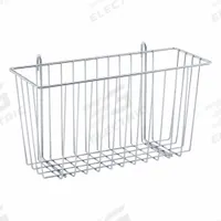 METRO Wire Basket: 13 3/8 in x 5 in x 7 in, 20 lb Load Capacity, Steel, Chrome, Silver (MPN H209C). Key specifications — Finish: Chrome; Material: Steel; Color: Silver; Brand: METRO.