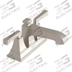 AMERICAN STANDARD Low Arc Bathroom Faucet: Town Square S, Brass, Brushed Nickel Finish, Centerset (MPN 7455207.295). Key specifications — Includes: Drain; Brand: AMERICAN STANDARD; Series: Town Square S.