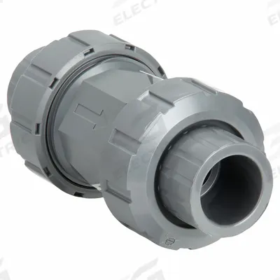 GEORG FISCHER Check Valve: Inline Valve Body, PVC, 1/2 in Pipe Size, Socket x Socket - PVC Ball Check Valves