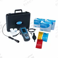 HACH pH Meter: pH, 0 pH pH Range - Min, 14 pH pH Range - Max, 0.001/0.01/0.1 pH (MPN LEV015.53.22009). Key specifications — pH Accuracy: 0.001/0.01/0.1 pH; Temp Compensation: Automatic; Measurement Components Included: PHC10105 Intellical Rugged Field pH Electrode, 5 m Cable; Reagents and Solutions Included: Singlet Single-Use pH Buffer, pH 10.01; Test Parameters: pH; Other Accessories Included: LEZ015.99A003A HQ Hand Strap and Kickstand; Manufacturer Part Number: LEV015.53.22009.
